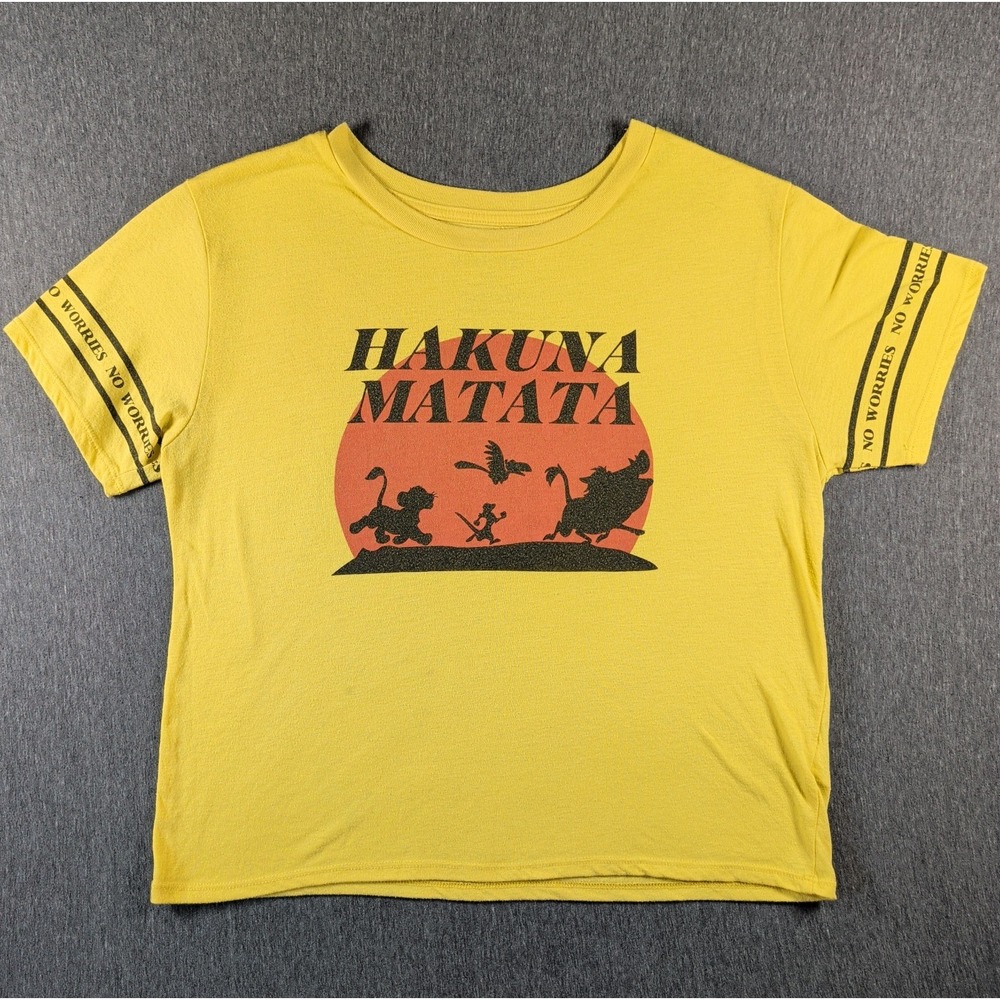 Hakuna Matata No Worries Sunset Shirt Youth L 11-13 Yellow Disney The Lion King